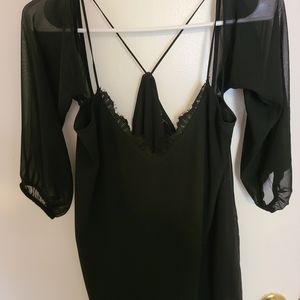 Black off shoulder top